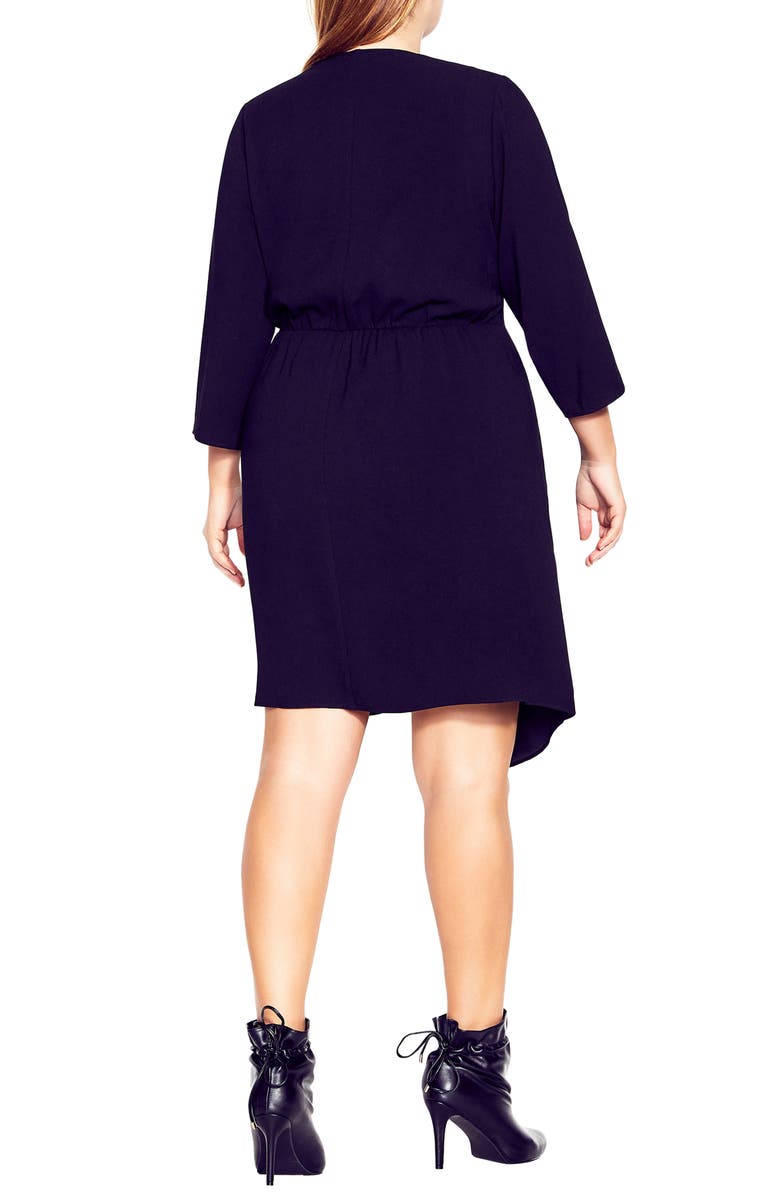 City Chic Knot Front Dress, Alternate, color,