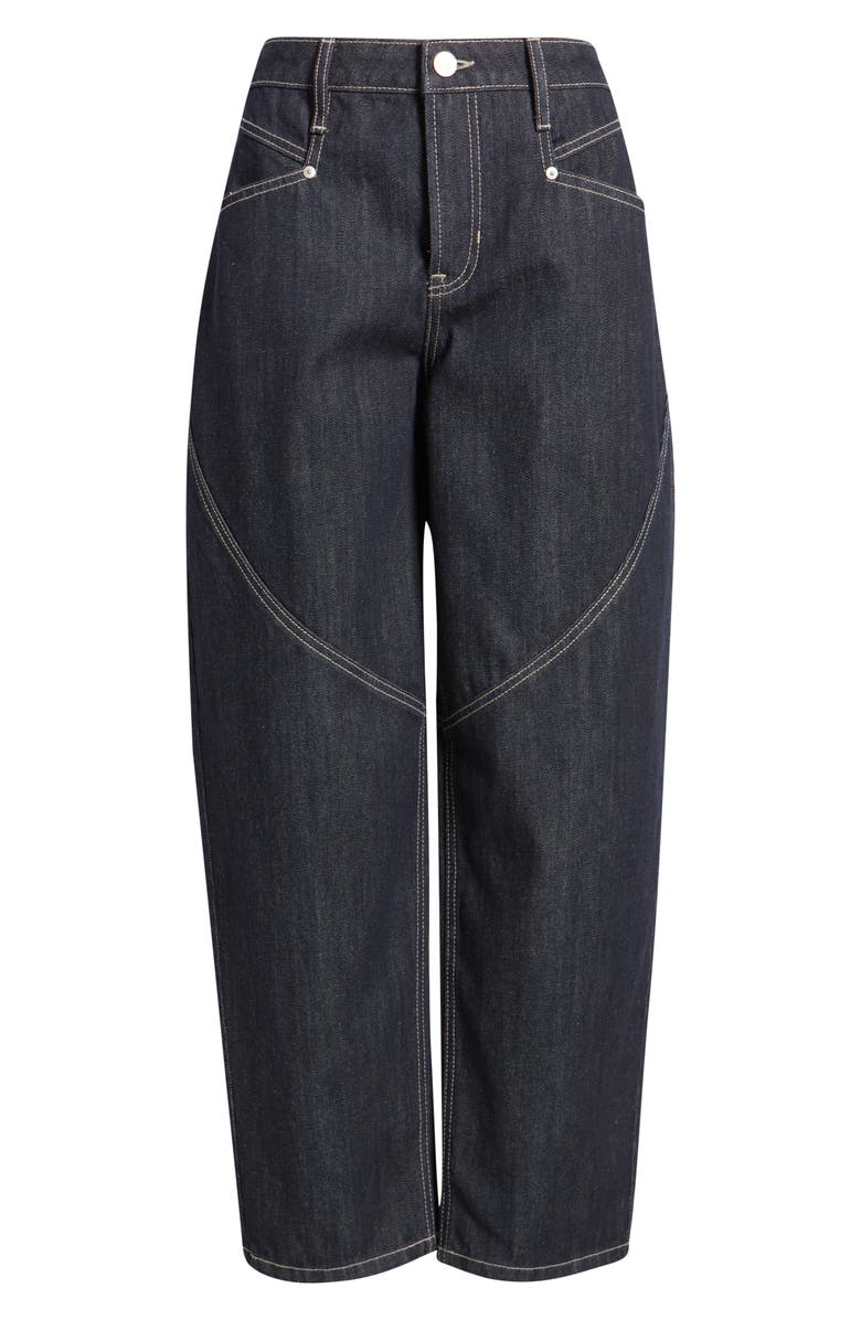 CITY BLUES High Waist Spliced Seam Crescent Leg Jeans, Alternate, color, Indigo