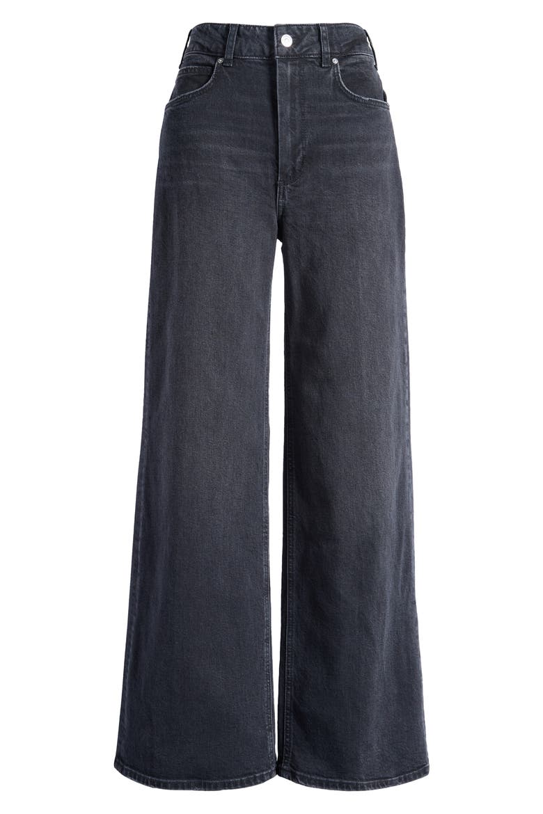 Sasha High Waist Wide Leg Jeans, Alternate, color, VIPER BLACK DISTRESSED
