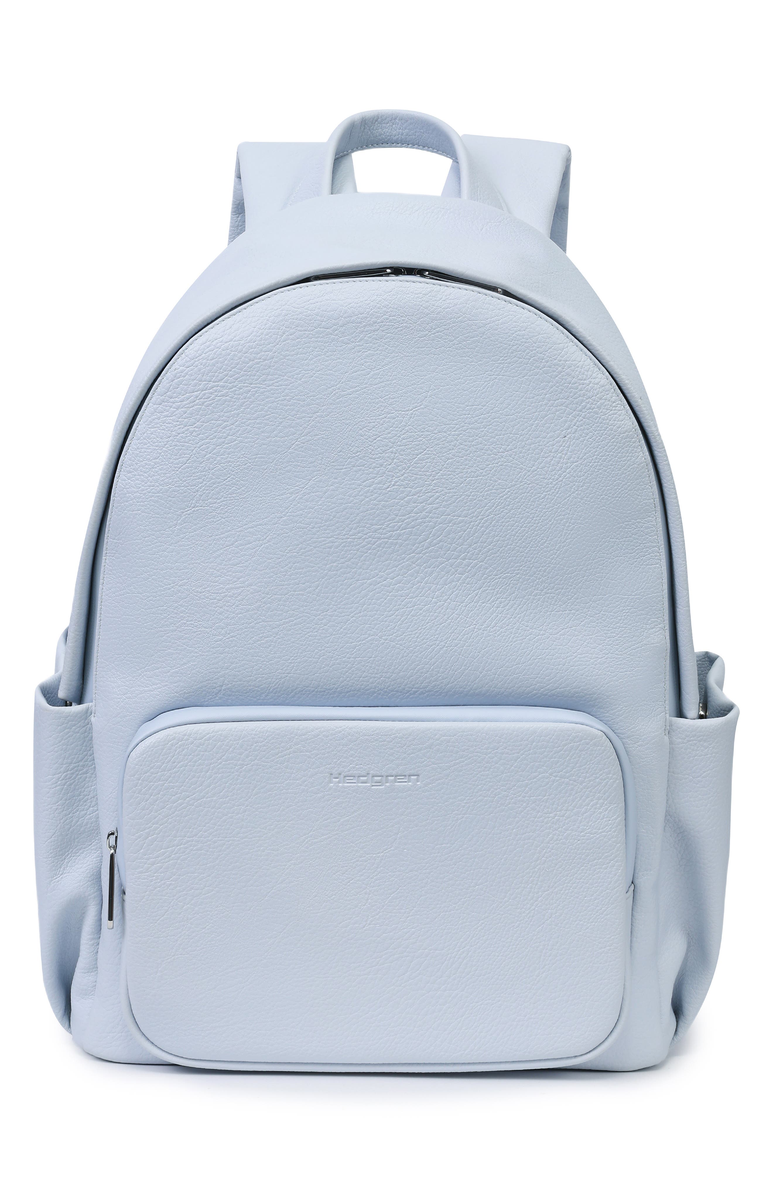 Nostos Faux Leather Adult Backpack, Main, color, AITHER BLUE