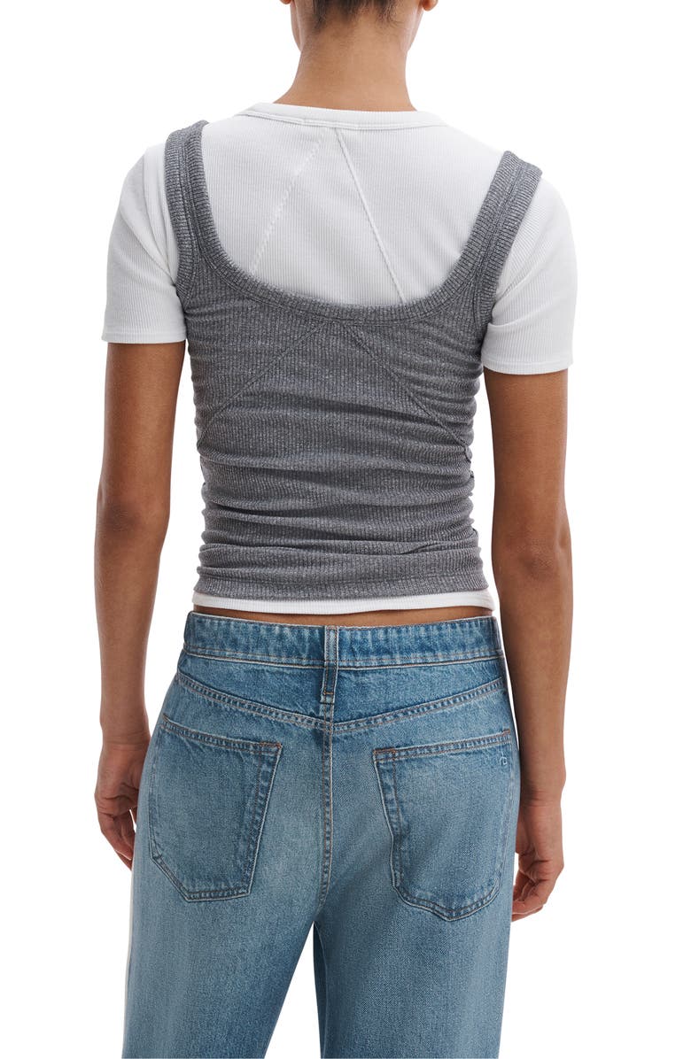 rag & bone The Essential Heather U-Neck Tank, Alternate, color, Heather Grey