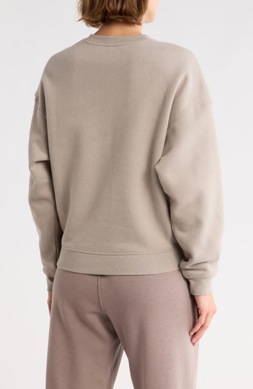 Calvin Klein Performance Embroidered Logo Crossover Hem Sweatshirt In Gray
