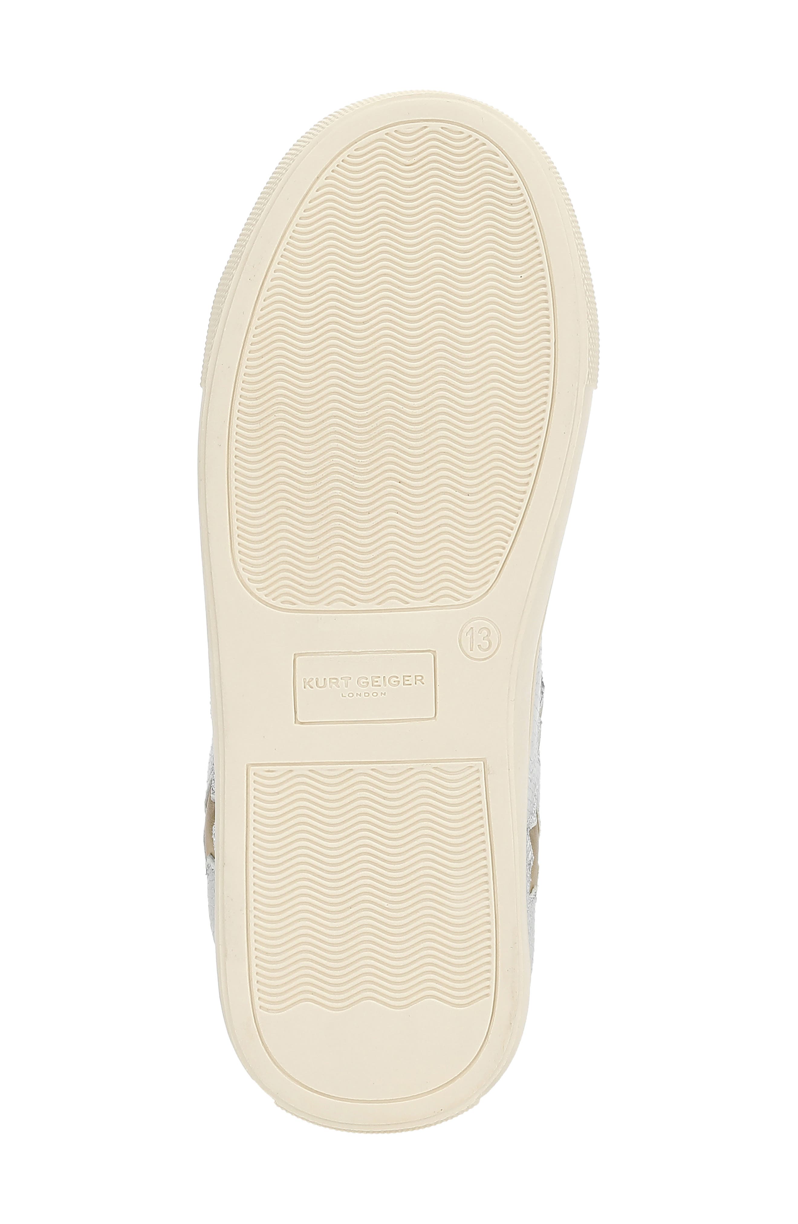 Kurt Geiger London Kids' Mini Lane Star Sneaker, Alternate, color, Silver Gold