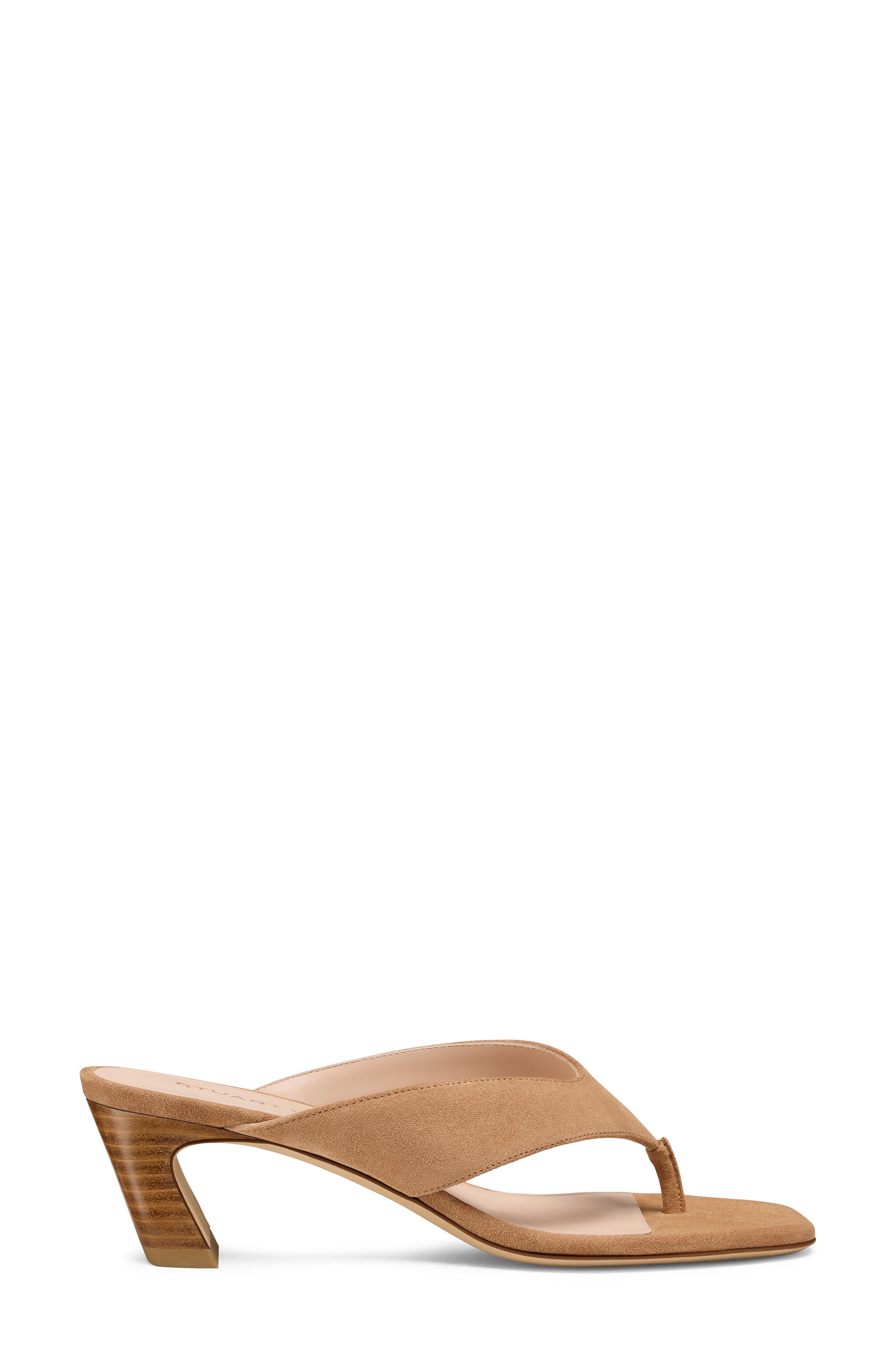 Stuart Weitzman Stassi 50 Thong Sandal, Alternate, color, New Camel