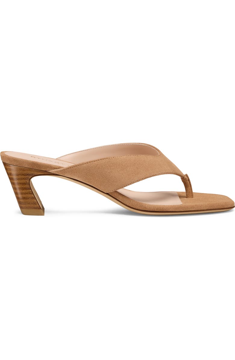 Stuart Weitzman Stassi 50 Thong Sandal, Alternate, color, New Camel