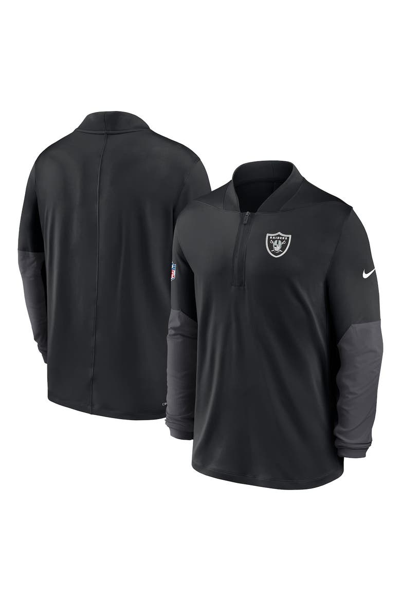 Men's Nike Black Las Vegas Raiders Sideline Dri-FIT Half-Zip Pullover, Alternate, color, Black