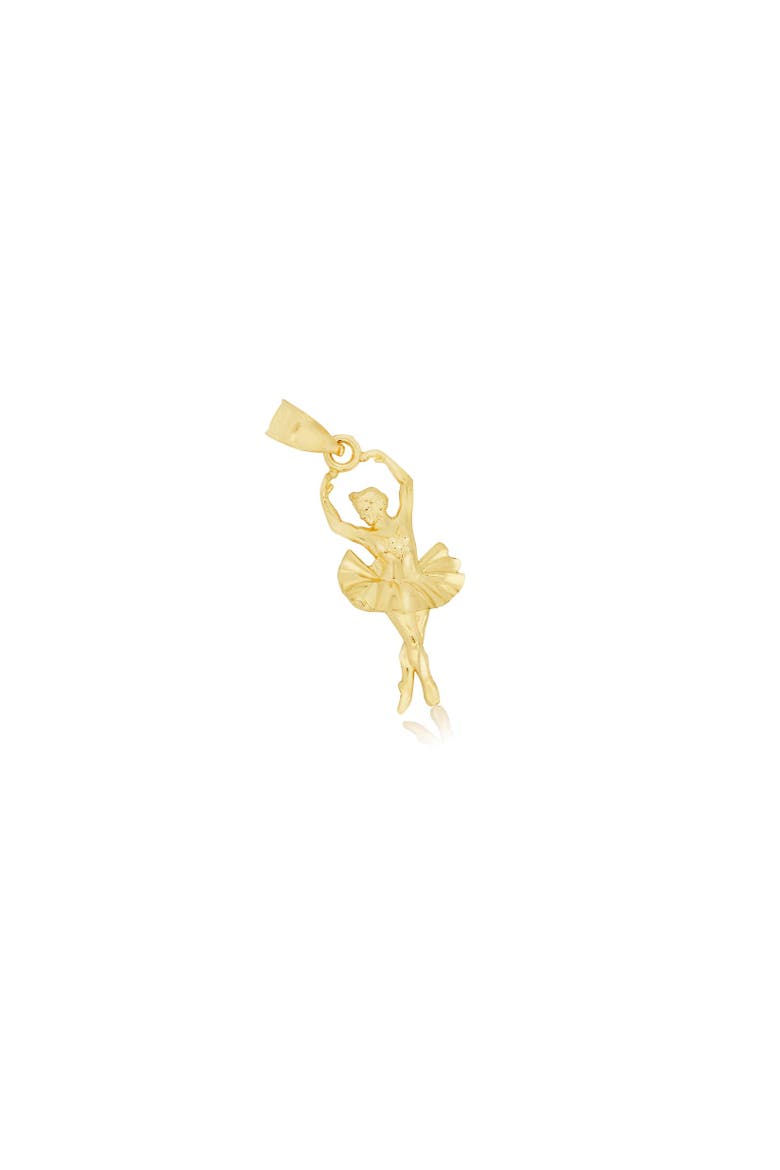 Gold Ballerina Charm, Main, color, Yellow Gold