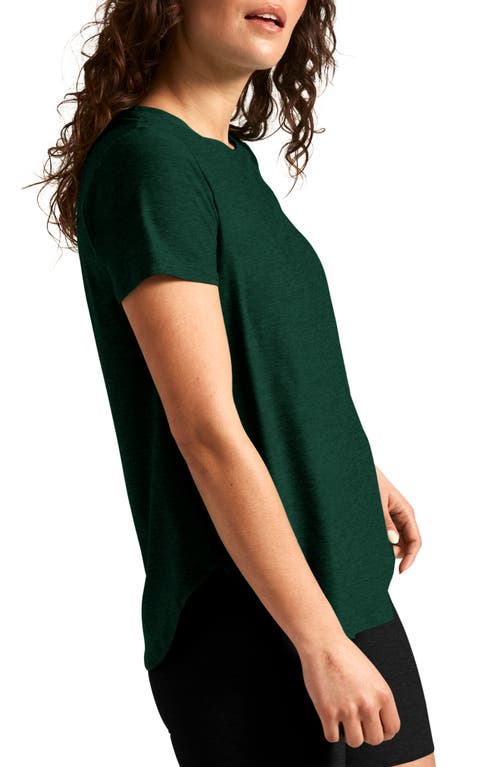 Beyond Yoga Featherweight On The Down Low Tee In Green