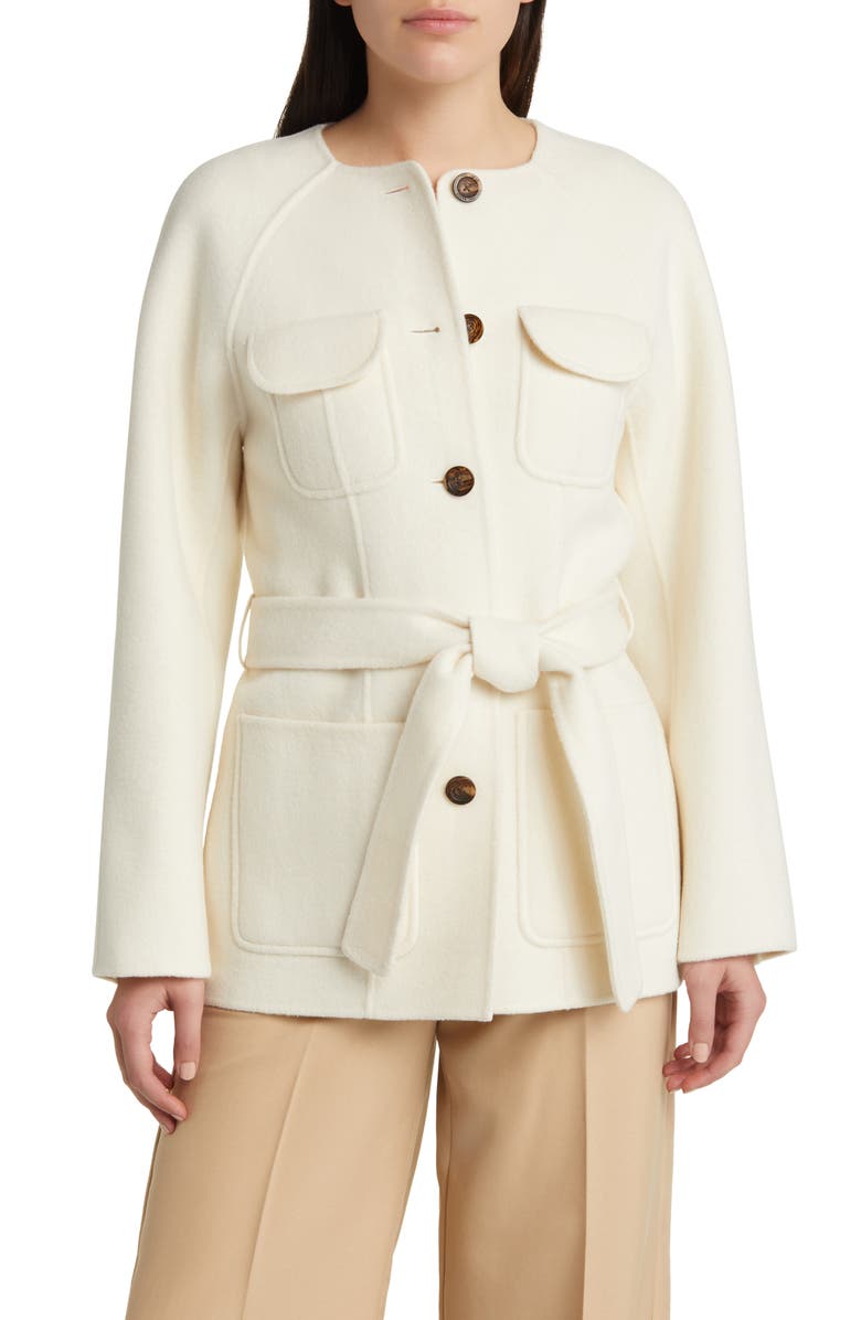 Ted Baker London Lesliiy Wool Blend Belted Coat, Main, color, 