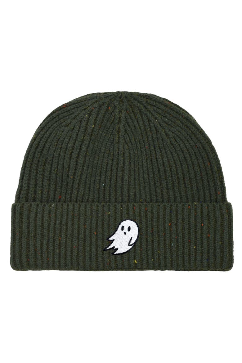 Ghost Fishermans Beanie Knit Watch Cap, Main, color, Olive