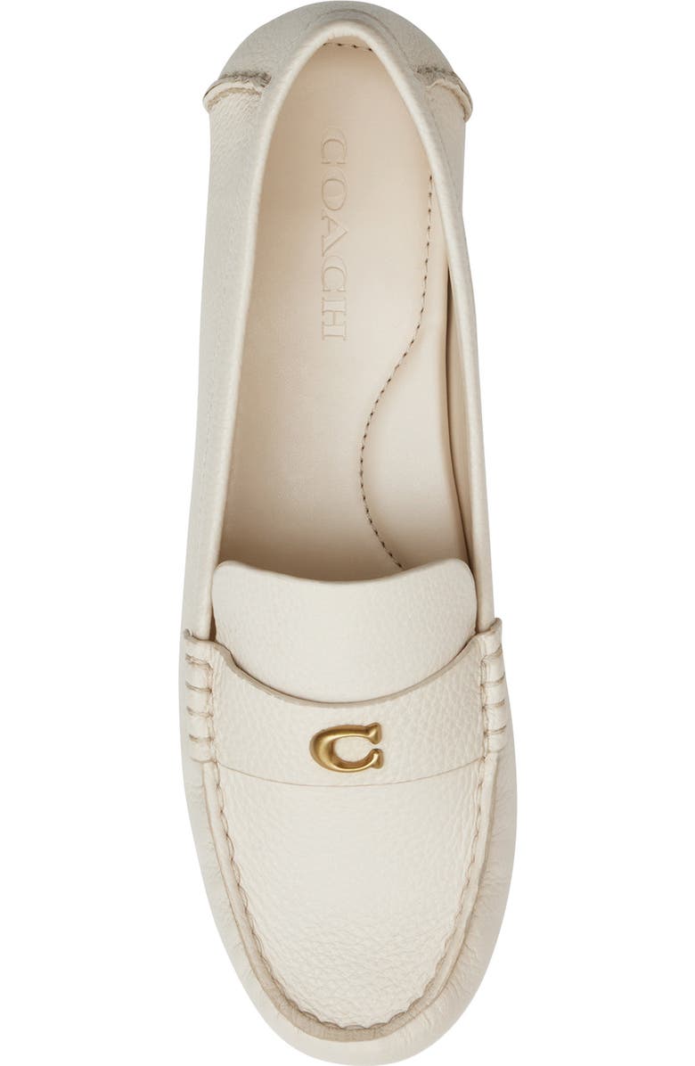 COACH Sculpted C Driving Loafer, Alternate, color, Chalk
