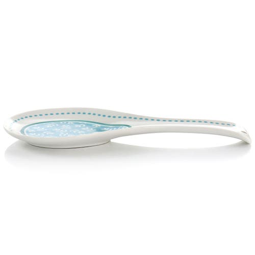 Gibson Home Village Vines Fine Ceramic Spoon Rest In Blue In Blue