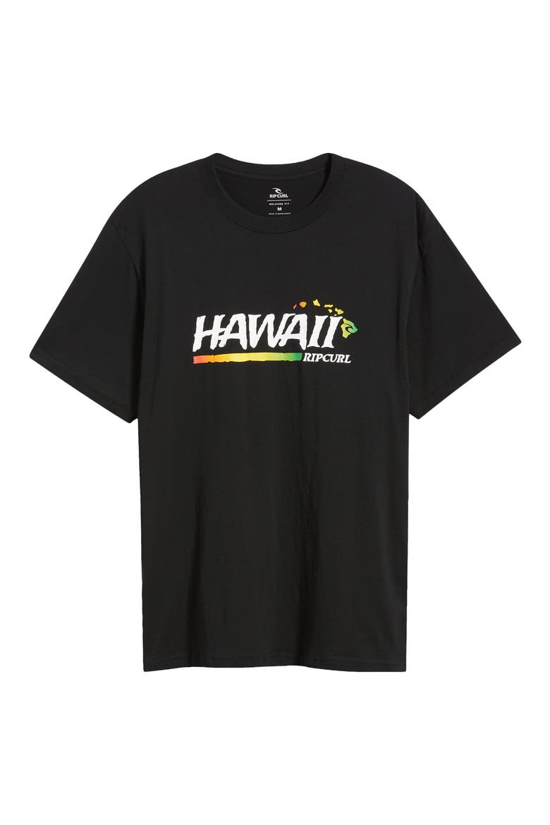 Hawaii Gritty Cotton Graphic T-Shirt, Alternate, color, BLACK