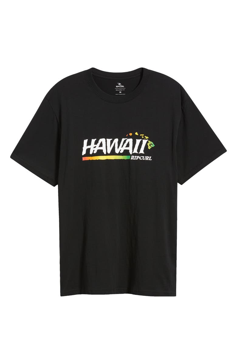 Rip Curl Hawaii Gritty Cotton Graphic T-Shirt, Main, color, Black