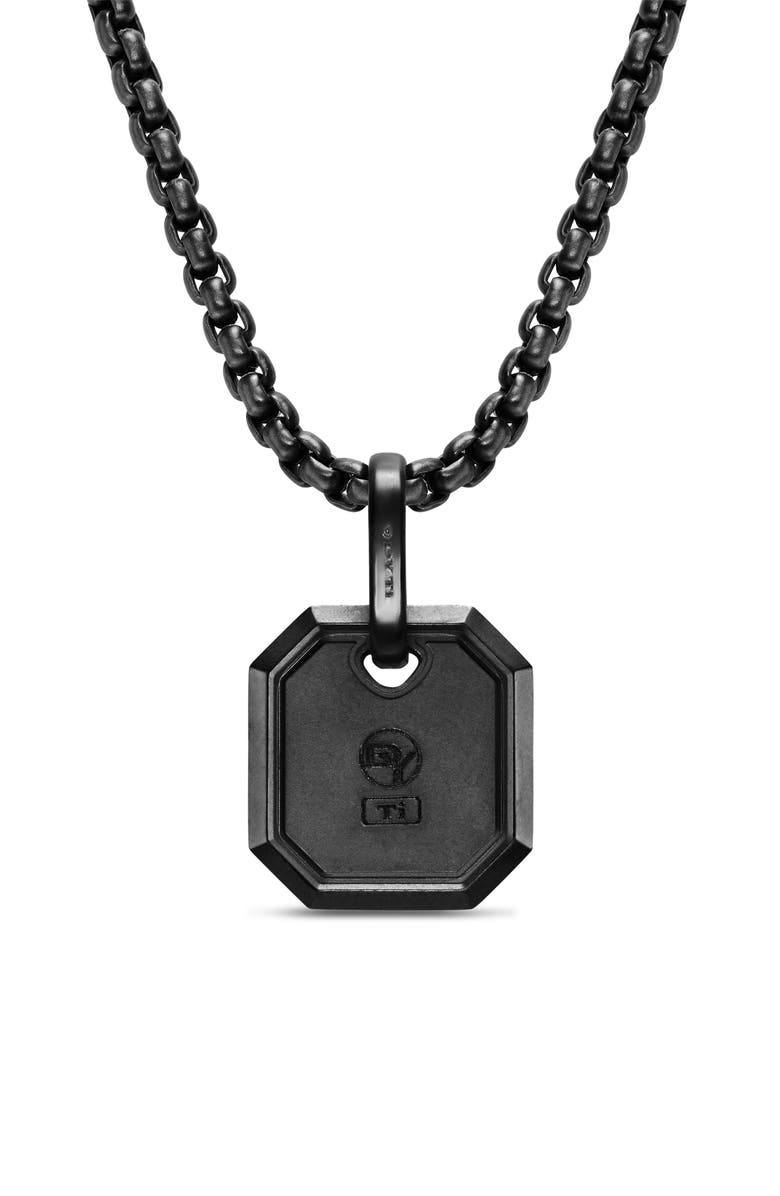 David Yurman Men's Faceted Amulet, Alternate, color, Blue Beryl