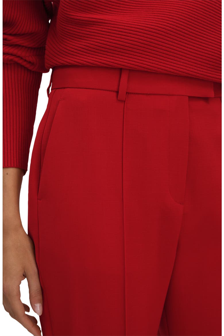 Millie Pleated Wool Blend Pants, Alternate, color, RED