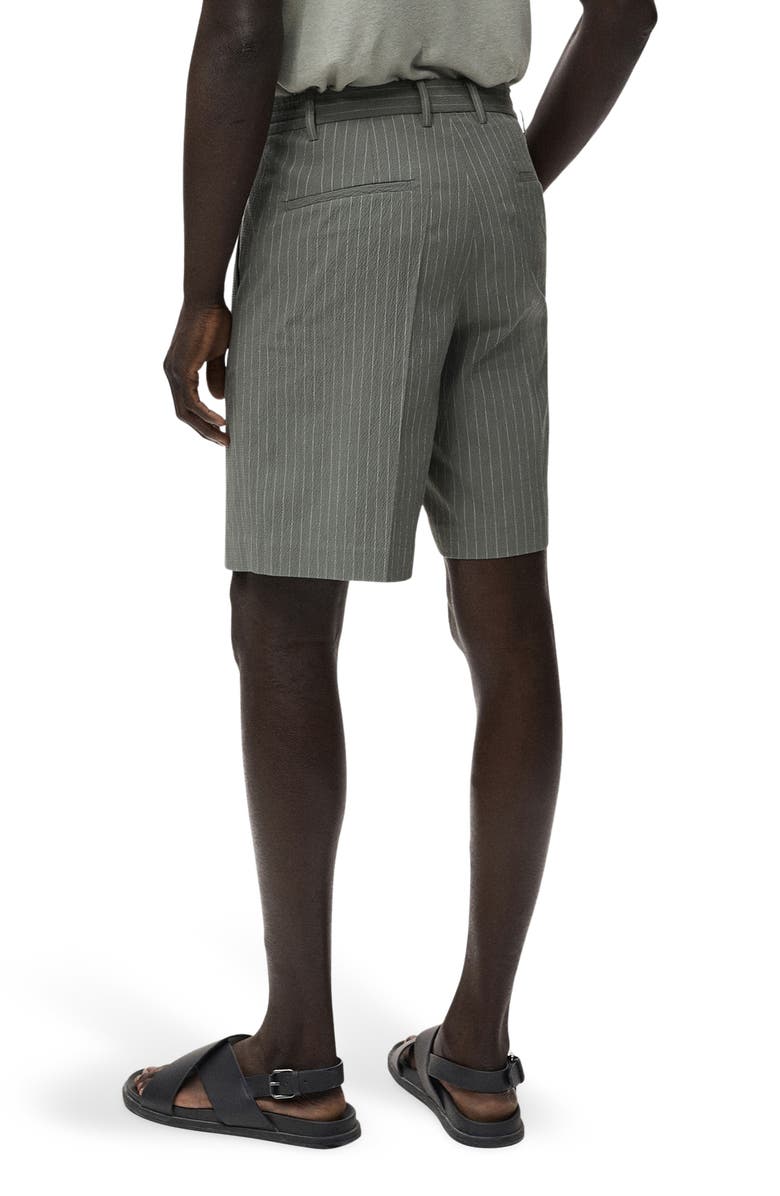 MANGO Slim Fit Stretch Cotton Chino Shorts, Alternate, color, Grey