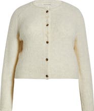 Treasure & Bond Rolled Crewneck Cardigan