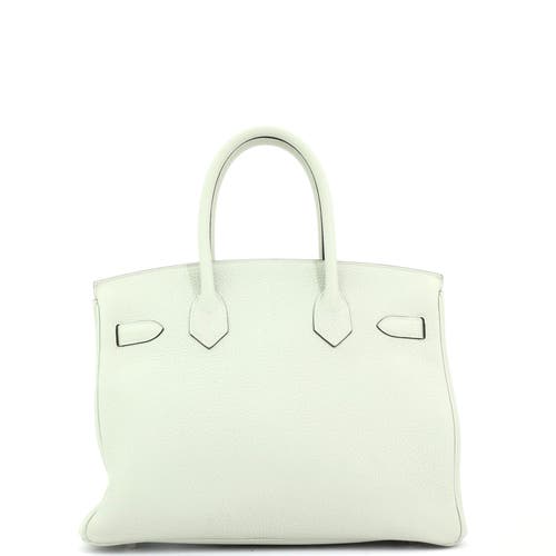 Pre-owned Hermes Hermes Birkin Handbag Green Togo With Palladium Hardware 30