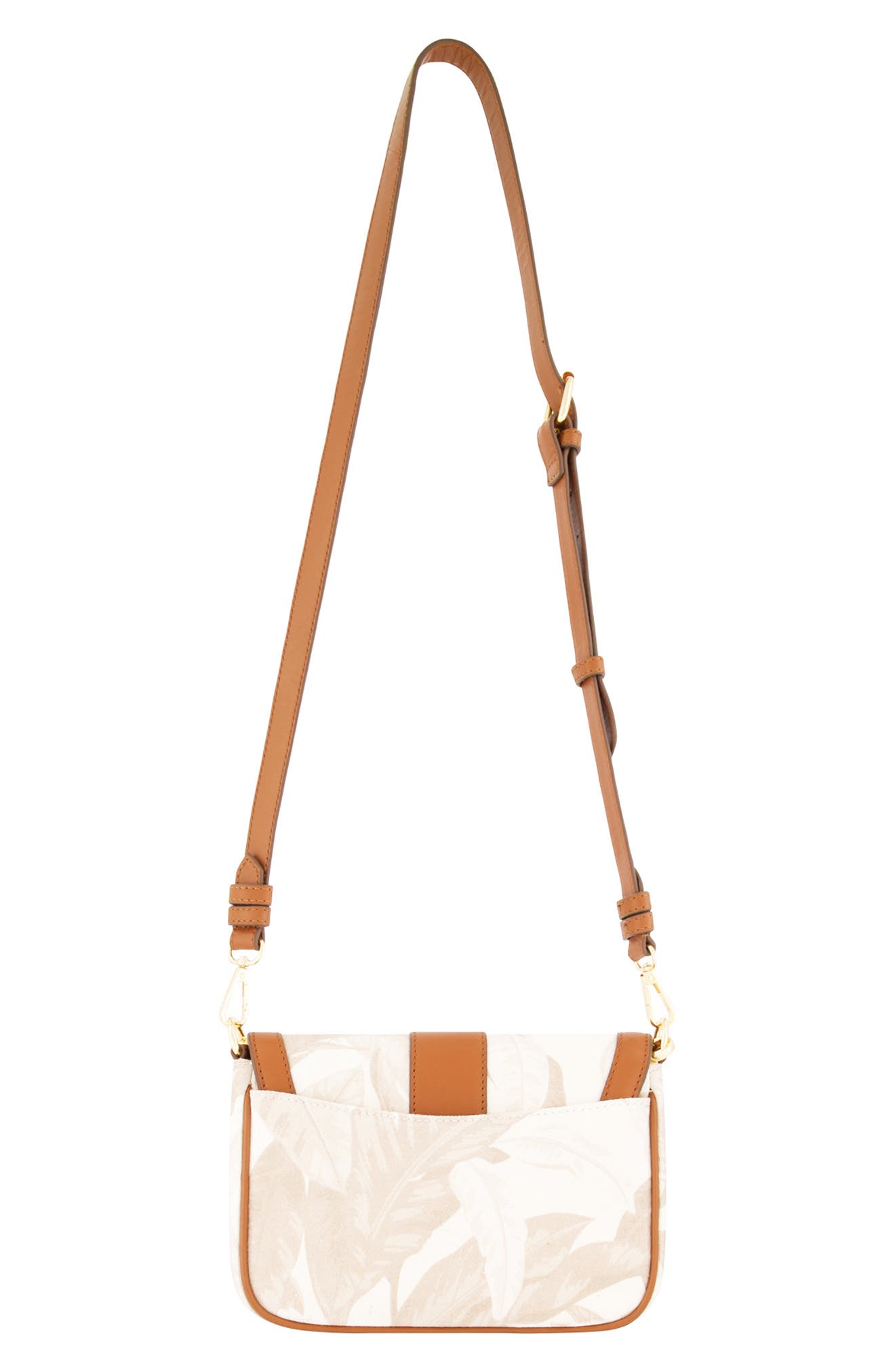 Tommy Bahama Floral Canvas & Leather Trim Crossbody Bag, Alternate, color, Beige Multi