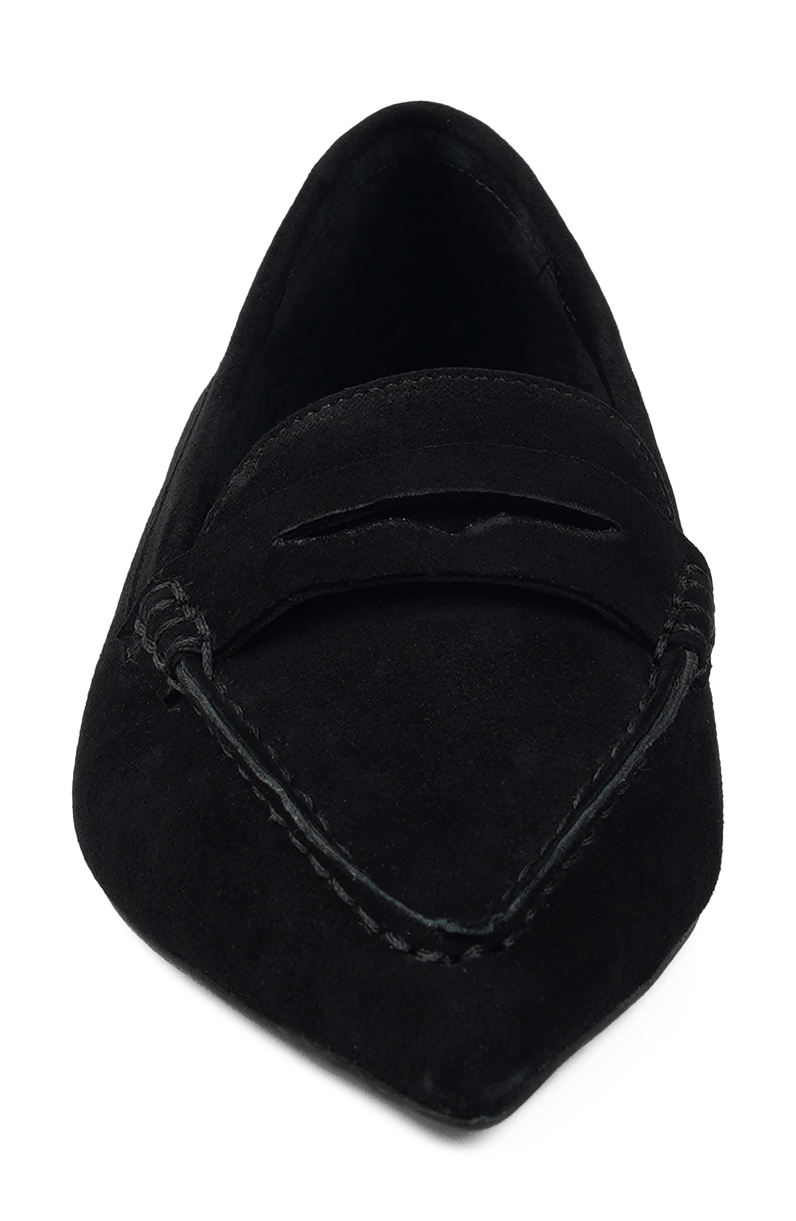 Arlot Leather Loafer, Alternate, color, BLACK SUEDE