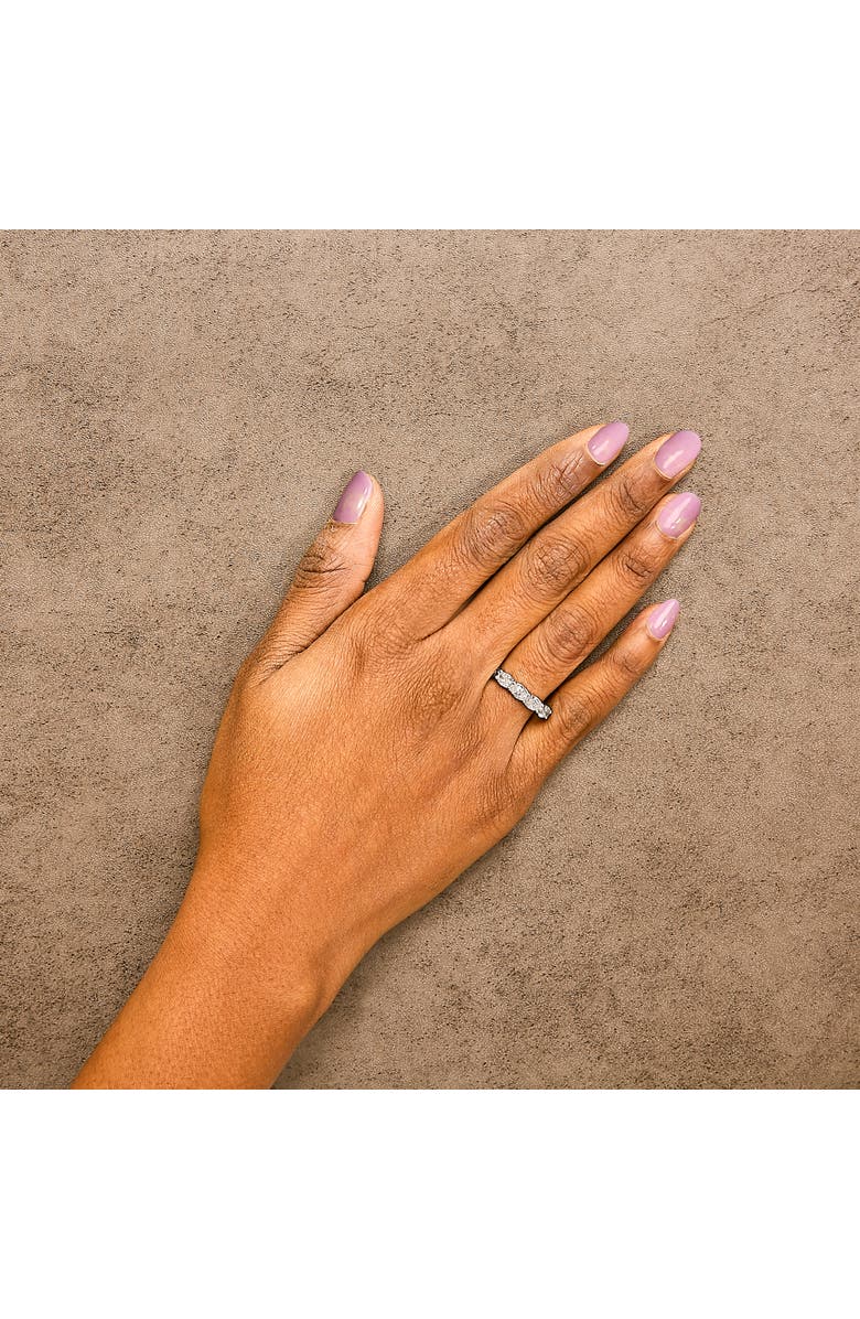 Haus of Brilliance 14K White Gold 1 1/4 Cttw Lab Grown Oval East West Band Ring, Alternate, color, White Gold