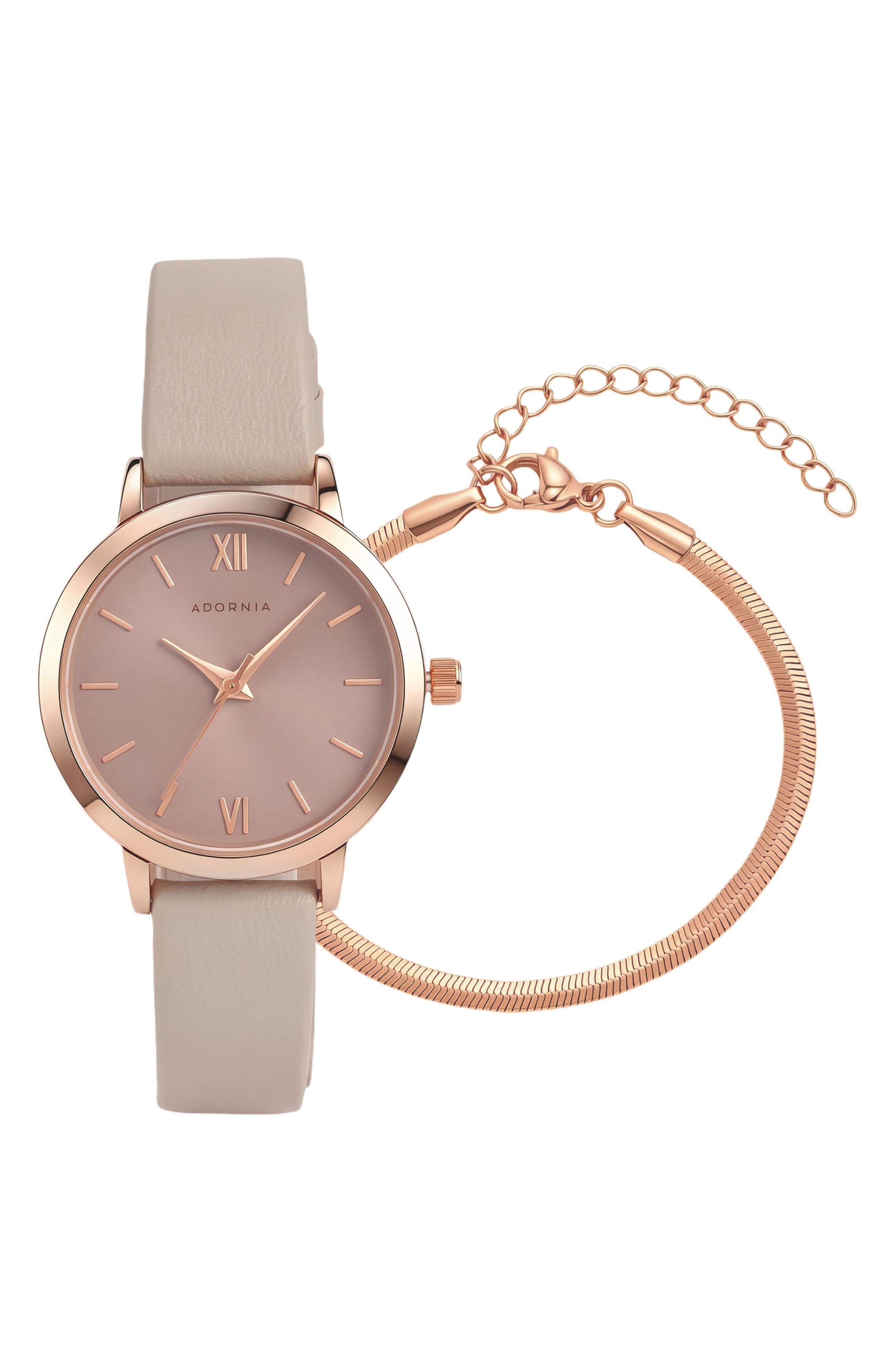 Lyon Watch and Herringbone Bracelet Set