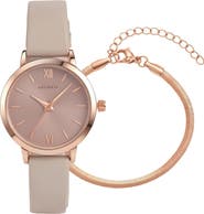 Adornia Lyon Watch and Herringbone Bracelet Set
