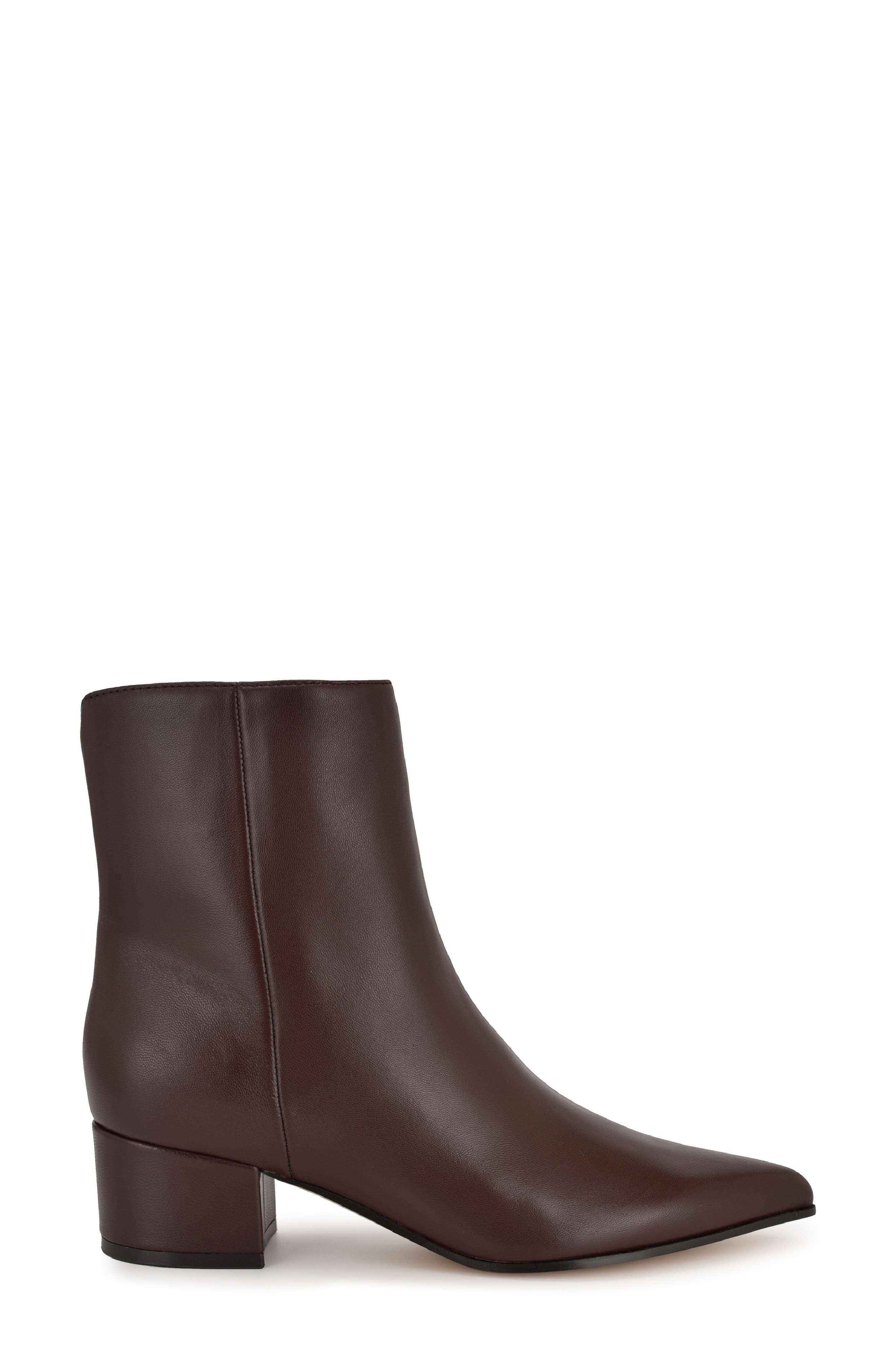 Maribu Pointed Toe Bootie, Alternate, color, DARK BROWN LEATHER