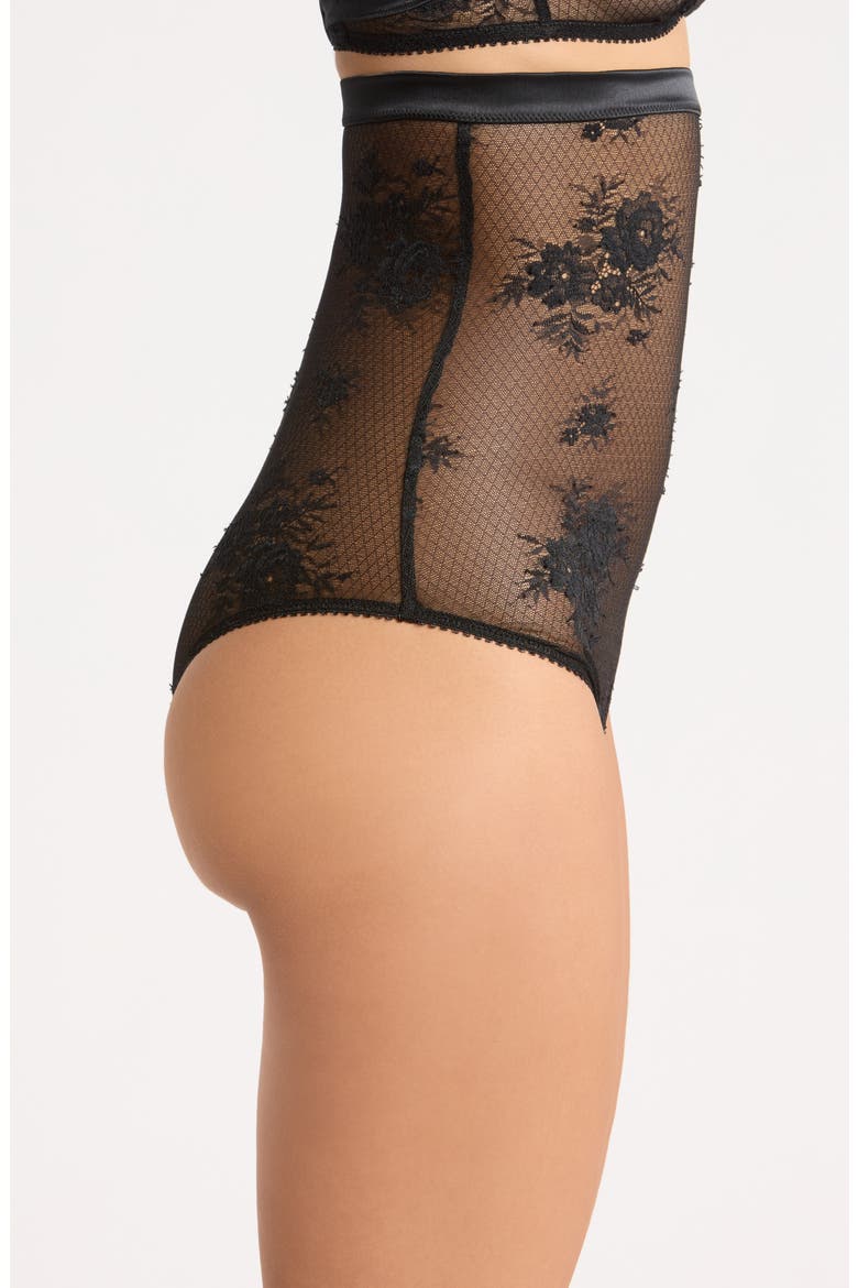 Louise High Waist Briefs, Alternate, color, BLACK