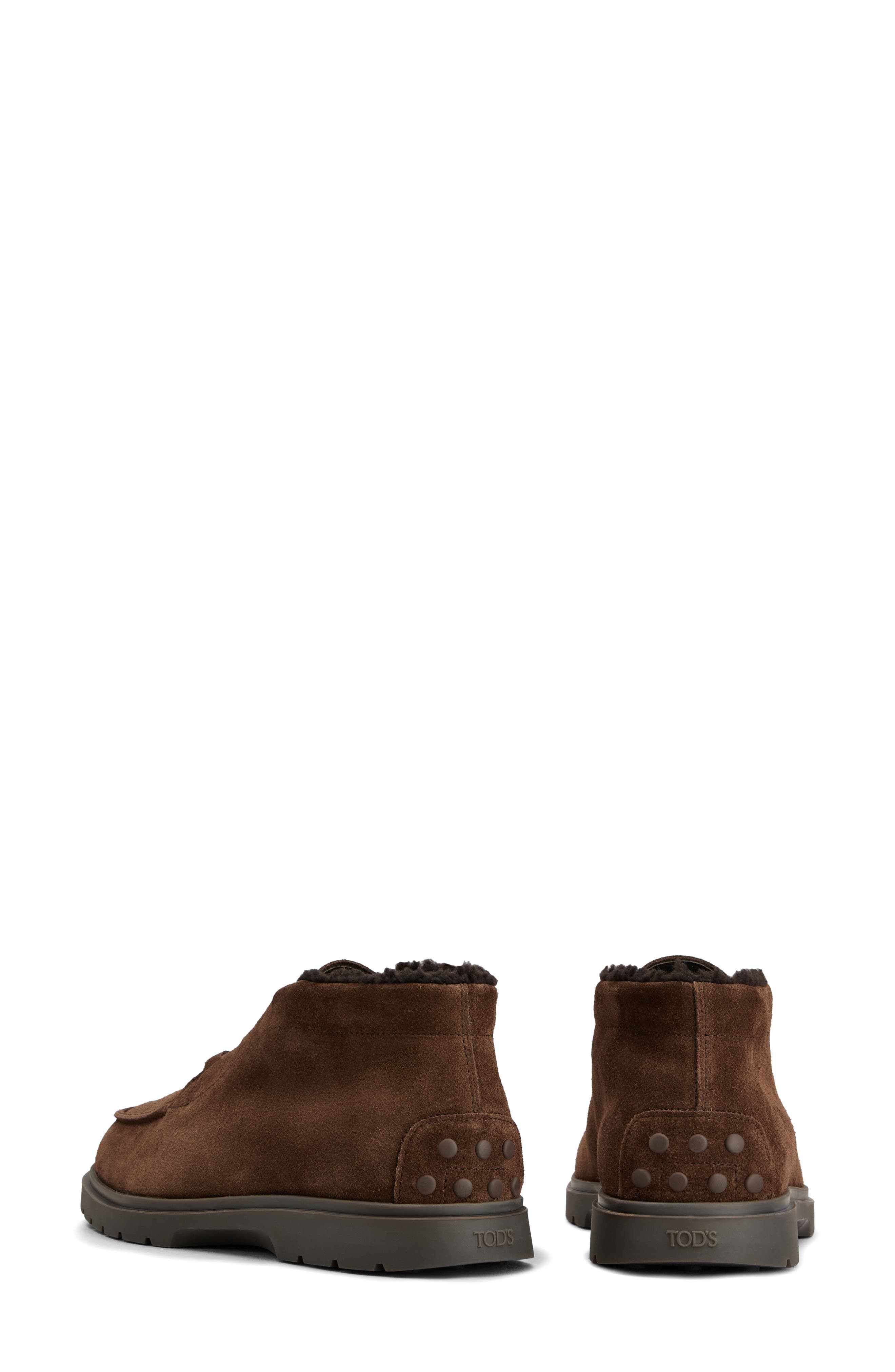 Genuine Shearling Lined Chukka Boot, Alternate, color, MARRONE AFRICA