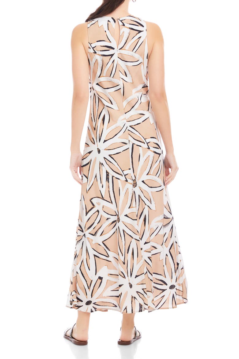 Dani Floral Sleeveless Maxi Dress, Alternate, color, BEIGE FLORAL PRINT
