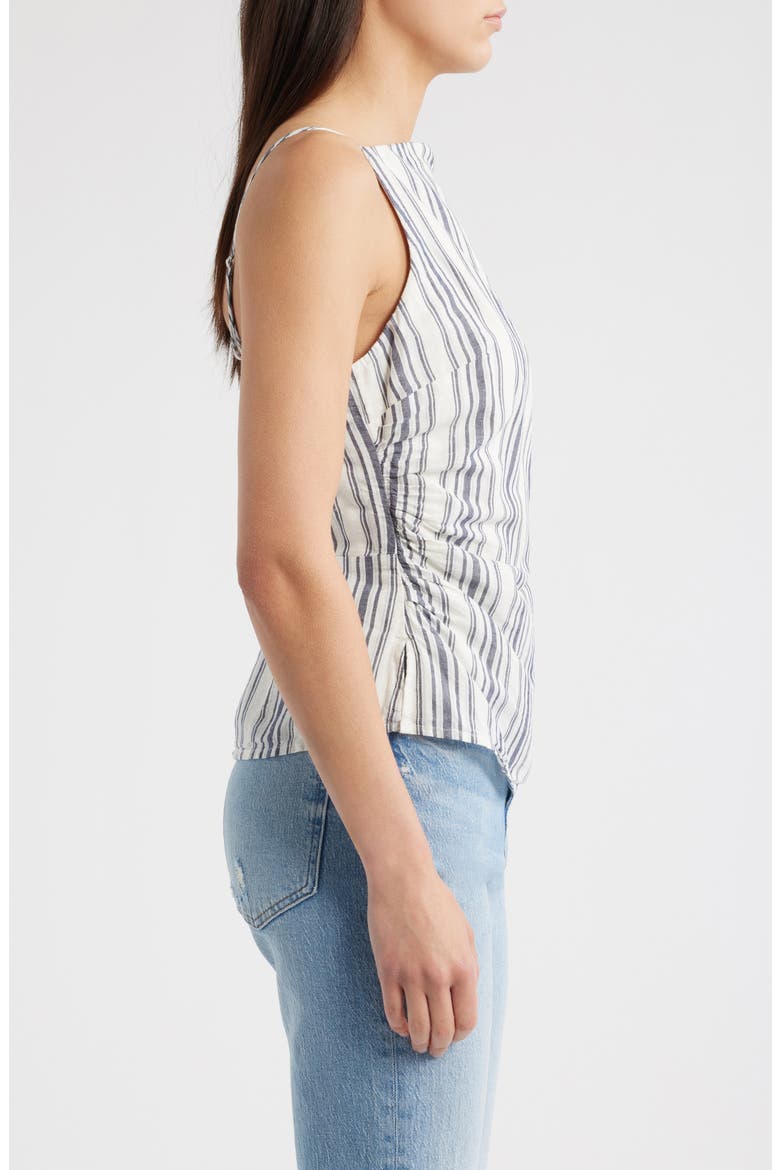 Ruched Square Neck Tank, Alternate, color, LIGHTHOUSE