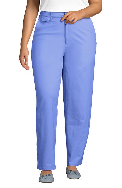 Chino High Rise Rail Straight Leg Pants