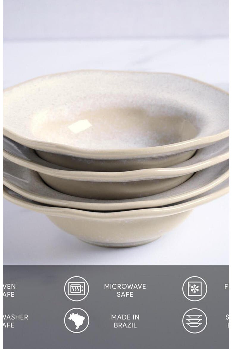 Dessert/Deep Rim Plate Set of 4, Alternate, color, Latte