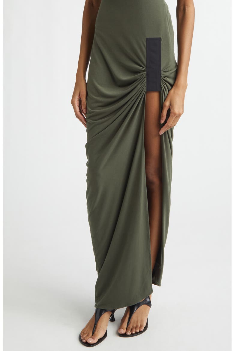Ruched & Taped Suspended Maxi Dress, Alternate, color, GREEN GRN