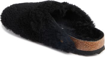 Boston Big Buckle Genuine Shearling Clog