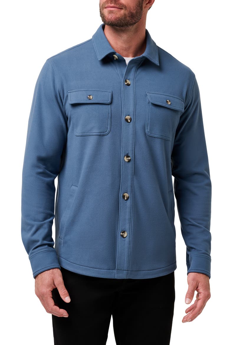 Polar Fleece Shirt Jacket, Main, color, BERING SEA