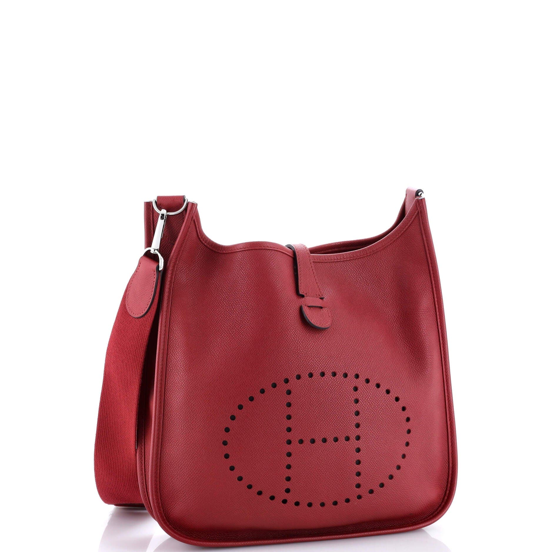 Pre-Owned Hermes Evelyne Bag Gen III Epsom PM, Alternate, color, Rouge Grenat