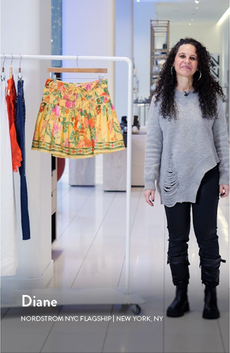 Delicate Fruit Garden A-Line Skirt, sales video thumbnail