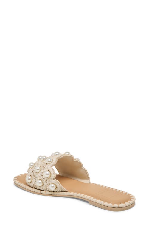 Dolce Vita Harlyn Slide Sandal In Vanilla Raffia