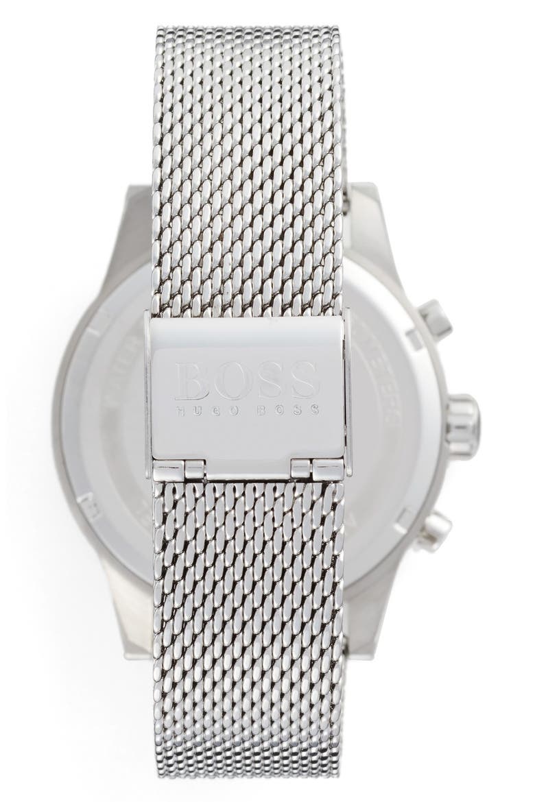 Jet Chronograph Mesh Strap Watch, 41mm, Alternate, color, SLATE/ SILVER