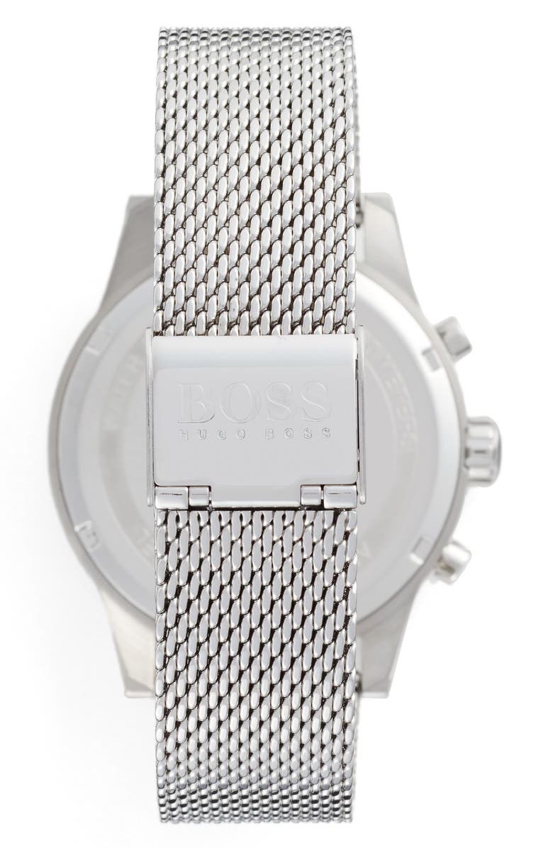 BOSS Jet Chronograph Mesh Strap Watch, 41mm, Alternate, color, 
