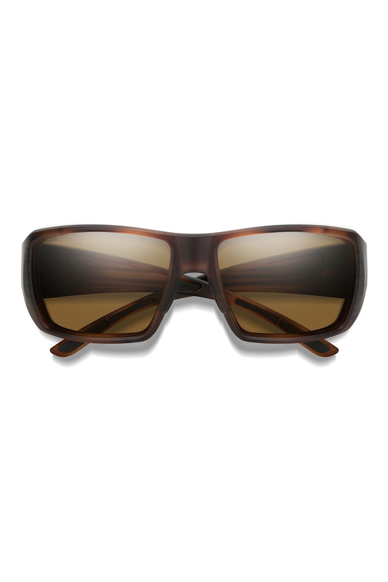 Guide's Choice 58mm ChromaPop™ Polarized Wraparound Sunglasses, Main, color, TORTOISE / CHROMAPOP BROWN
