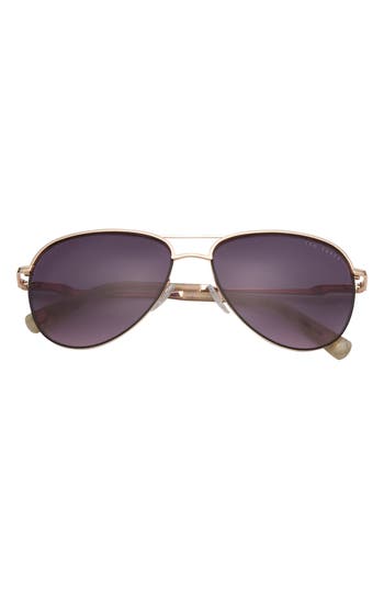 Ted Baker 57mm Aviator Sunglasses In Purple