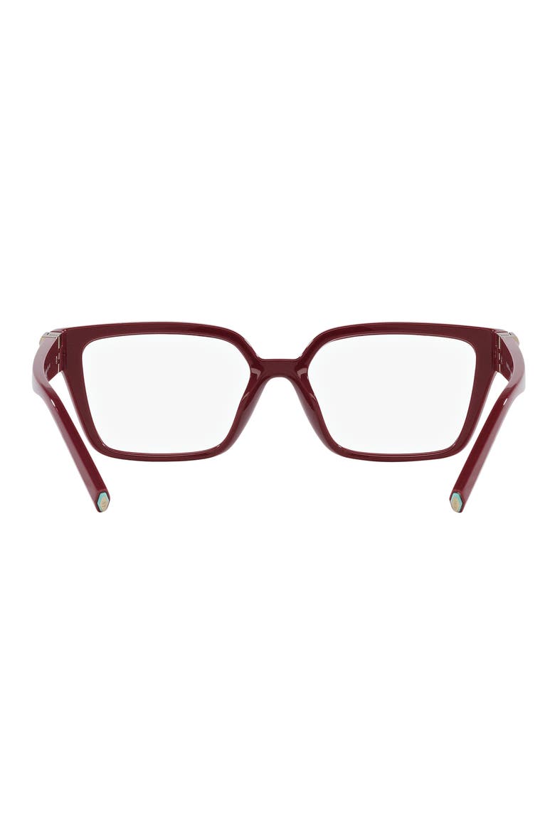 53mm Rectangular Optical Glasses, Alternate, color, DARK RED