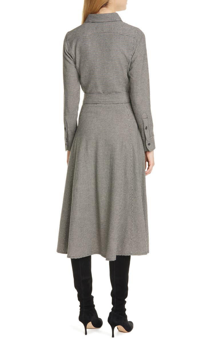 Polo Ralph Lauren Houndstooth Long Sleeve Midi Dress, Alternate, color,
