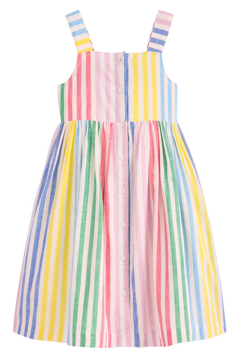 Kids' Remy Stripe Cotton Button-Up Sundress, Main, color, PINK MULTI STRIPE