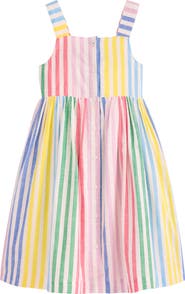 Mini Boden Kids' Remy Stripe Cotton Button-Up Sundress