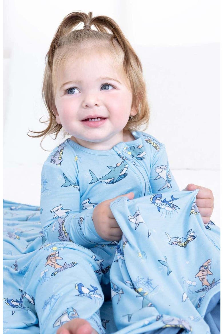 Baby Shark School Convertible Footie, Alternate, color, Shark School